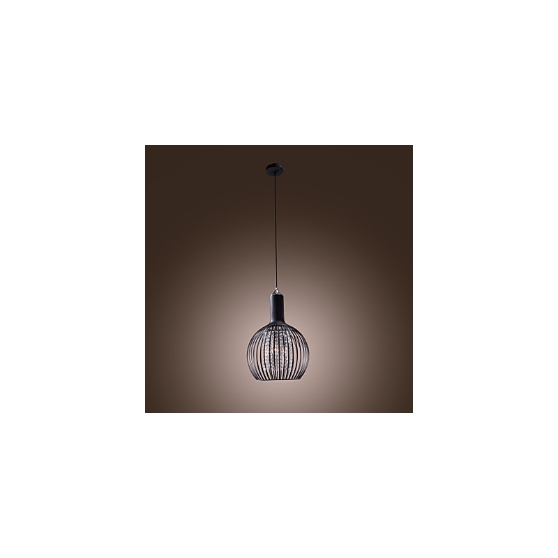 Luminária pendente moderna contemporânea de cristal estilo mini galvanizada