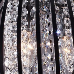 Luminária pendente moderna contemporânea de cristal estilo mini galvanizada