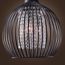 Luminária pendente moderna contemporânea de cristal estilo mini galvanizada