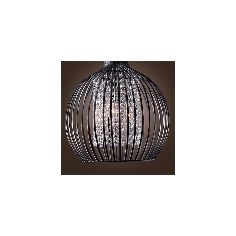 Luminária pendente moderna contemporânea de cristal estilo mini galvanizada