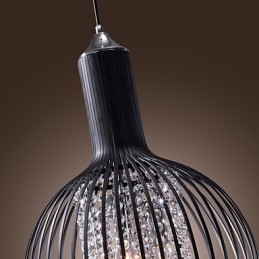 Luminária pendente moderna contemporânea de cristal estilo mini galvanizada