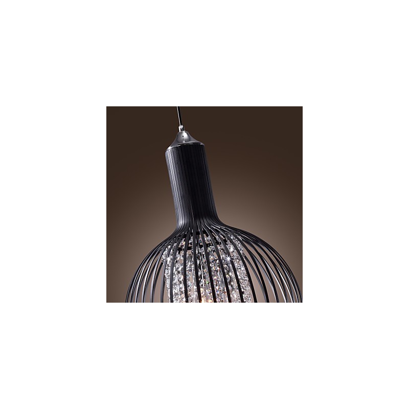 Luminária pendente moderna contemporânea de cristal estilo mini galvanizada