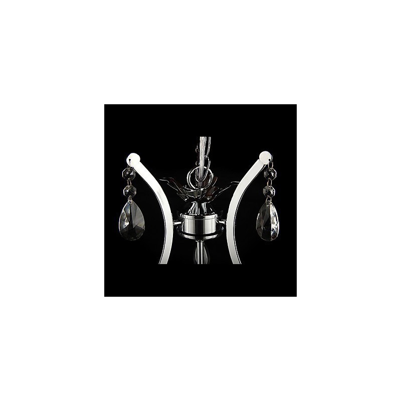Lustre de Cristal com 3 Luzes em Metal