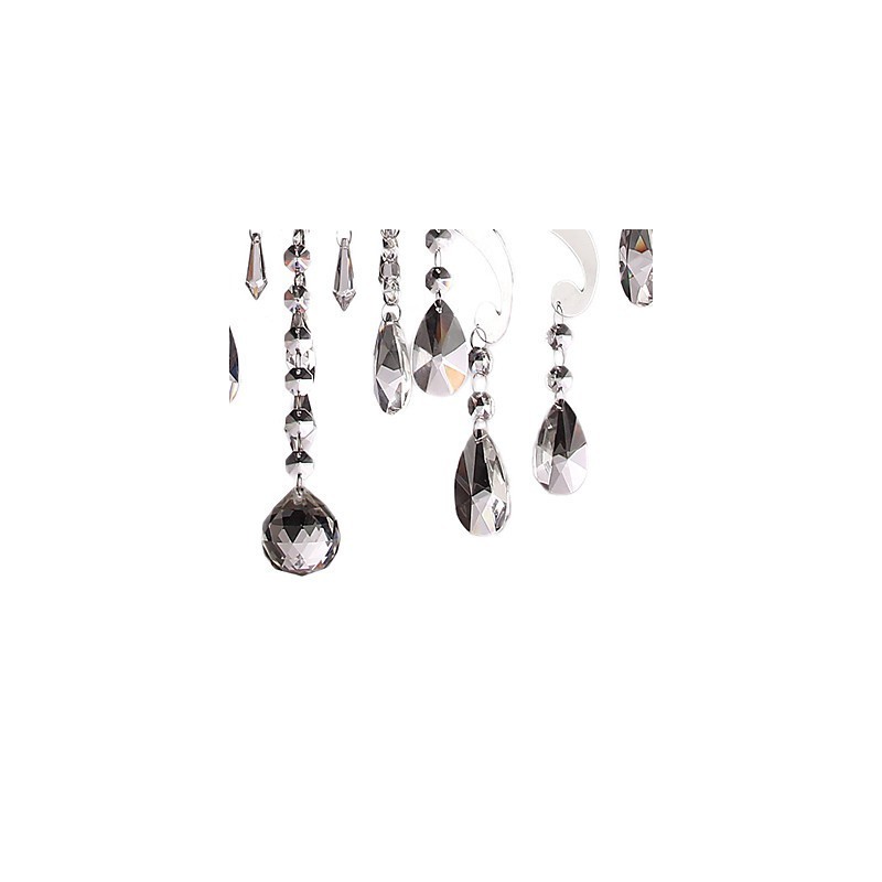 Lustre de Cristal com 3 Luzes em Metal
