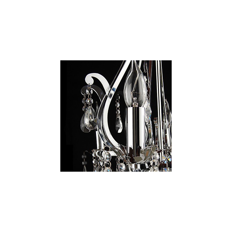 Lustre de Cristal com 3 Luzes em Metal