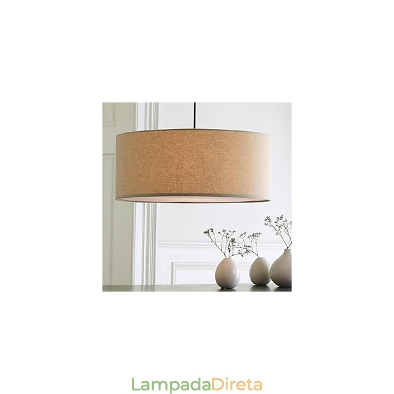 Luminária pendente rústica de tecido vintage country outros