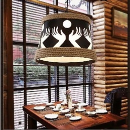 Hemp American Retro Café Lustre Pastoral Simples