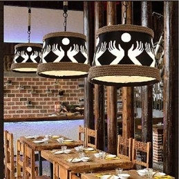 Hemp American Retro Café Lustre Pastoral Simples