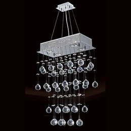 Lustre moderno contemporâneo de cristal estilo mini galvanizado montagem embutida
