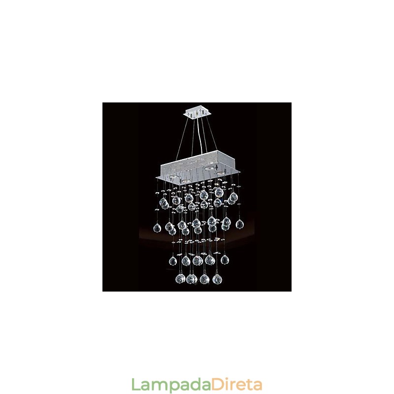 Lustre moderno contemporâneo de cristal estilo mini galvanizado montagem embutida
