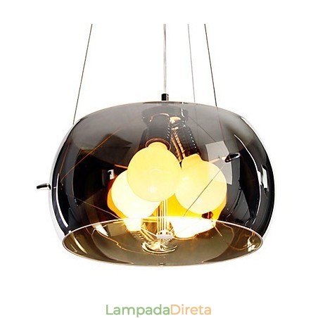 Pingente moderno e pitoresco de 3 luzes em estilo italiano com abajur transparente preto Pingente moderno e pitoresco de 3 luzes em estilo italiano com abajur transparente preto