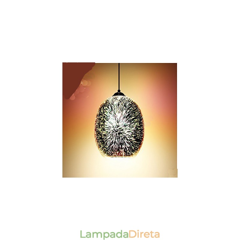 Mesa simples 3D Vidro Criativo Pendente