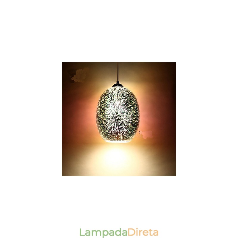 Mesa simples 3D Vidro Criativo Pendente