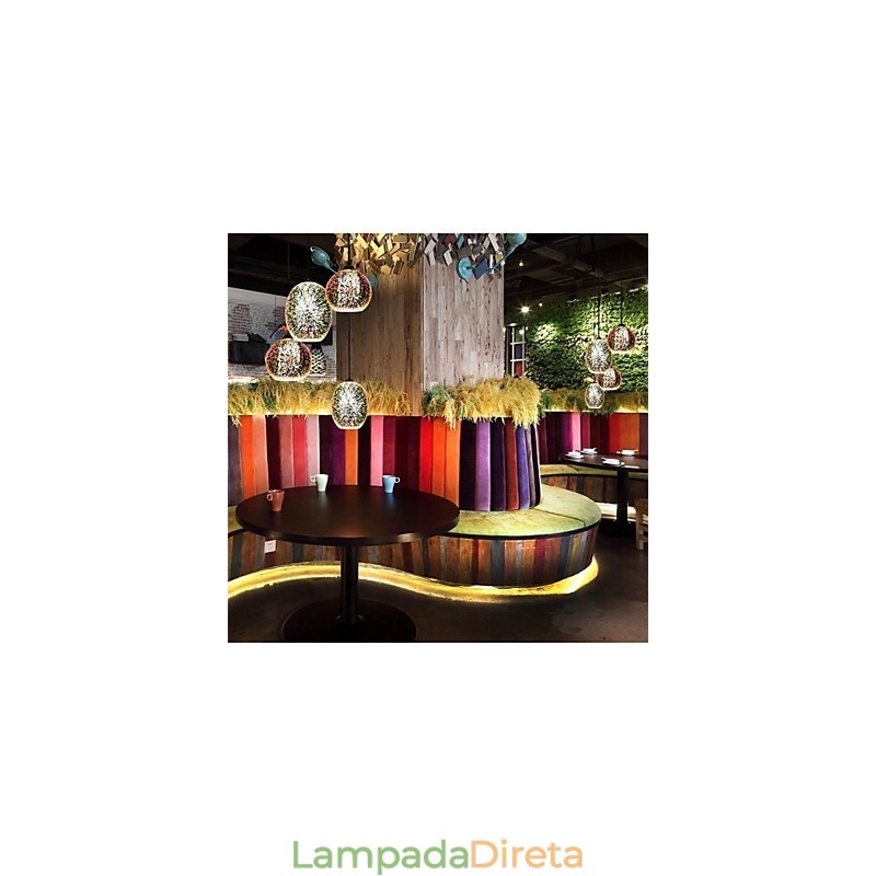 Mesa simples 3D Vidro Criativo Pendente