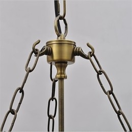 Lustre de vidro estilo sino de templo vintage americano