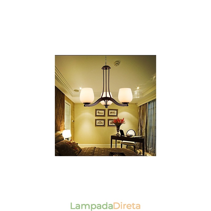 Lustre de metal tradicional clássico retrô estilo mini pintura
