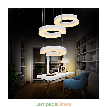 Lustre de acrílico tipo C Three Chandelier Lustre de acrílico tipo C Three Chandelier