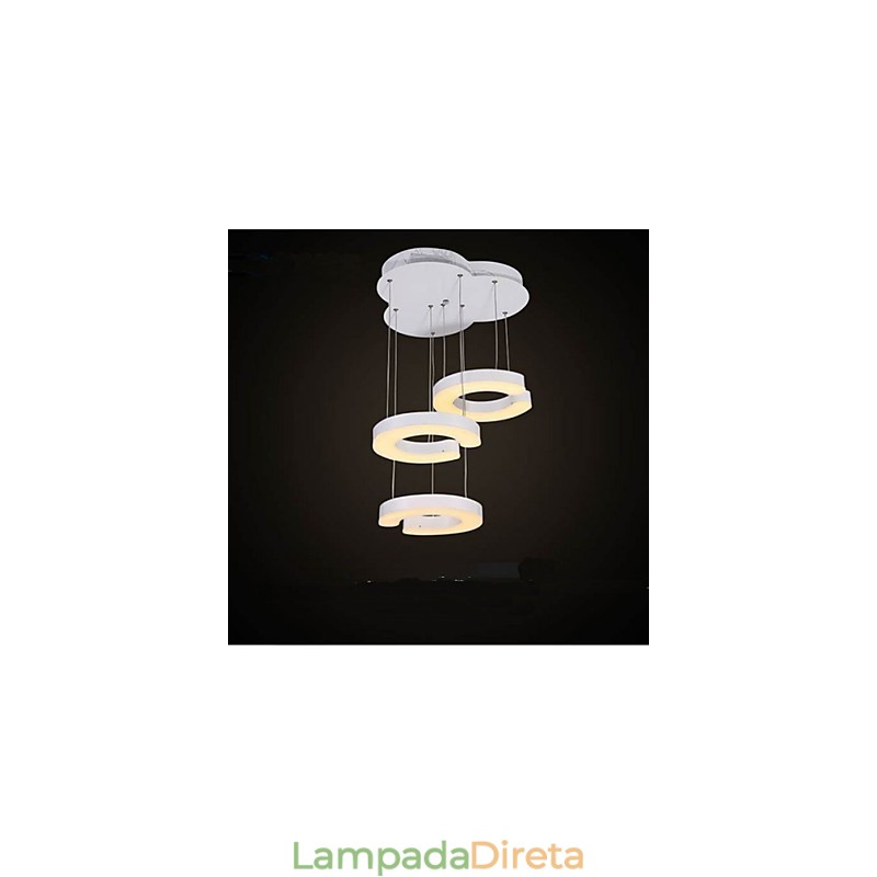 Lustre de acrílico tipo C Three Chandelier