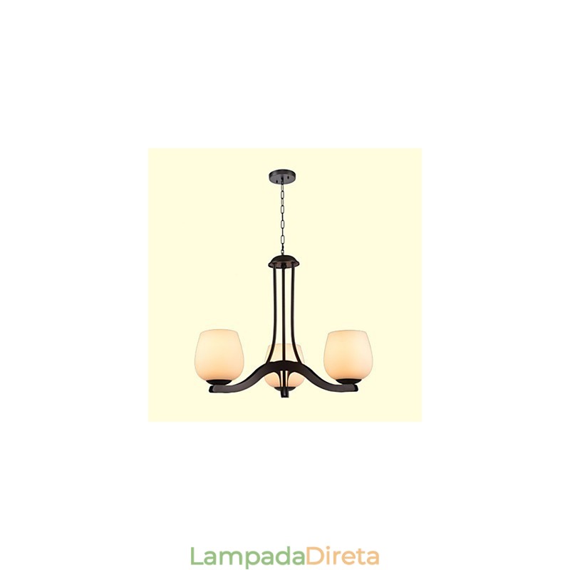 Lustre de metal tradicional clássico retrô estilo mini pintura