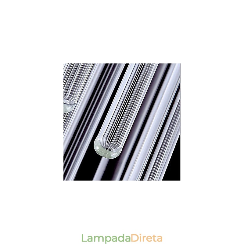 Pendente moderno de 3 luzes com haste de vidro