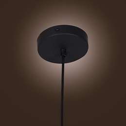Luminária pendente de vidro transparente com design de bolha marrom