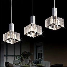 Luminária pendente de cristal três