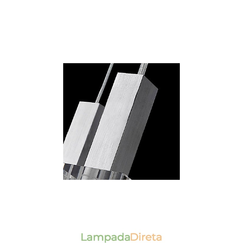 Luminária pendente de cristal três
