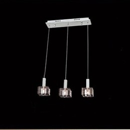 Luminária pendente de cristal três