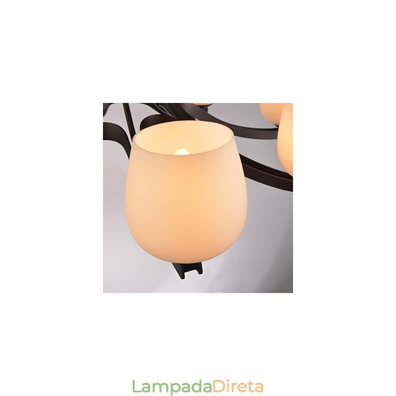 Lustre de metal tradicional clássico retrô estilo mini pintura