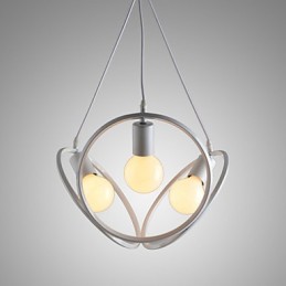 3 Luzes Lustre Pendente Tradicional Clássico Retro Metal