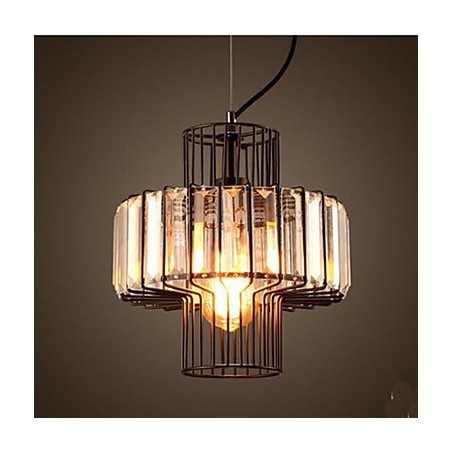 Luminária pendente pequena de cristal country americana Luminária pendente pequena de cristal country americana
