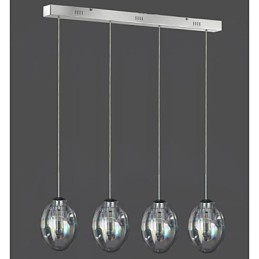 Luminária pendente moderna contemporânea tradicional clássica de metal cromado