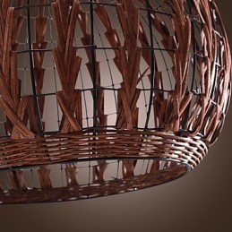Luminária pendente estilo lanterna country mini com pintura