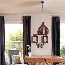 Luminária pendente estilo lanterna country mini com pintura