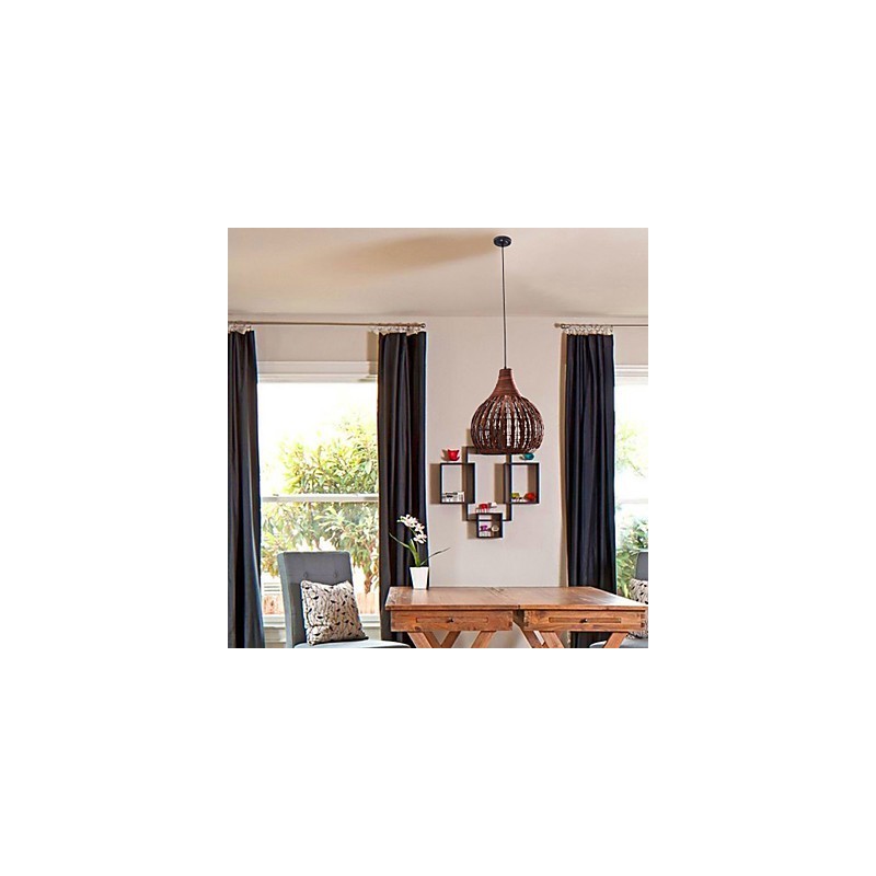 Luminária pendente estilo lanterna country mini com pintura
