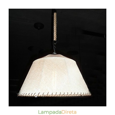 Pendente de luz retrô estilo norte-americano com abajur de tecido Pendente de luz retrô estilo norte-americano com abajur de tecido