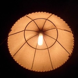 Pendente de luz retrô estilo norte-americano com abajur de tecido