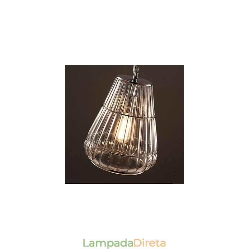 Luminária pendente de vidro estilo americano Industrial Wind Café
