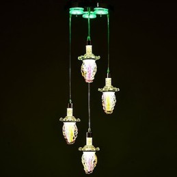 Luminárias pendentes modernas contemporâneas de metal