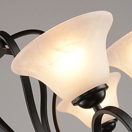 Lustre retrô de 3 luzes Country Metal