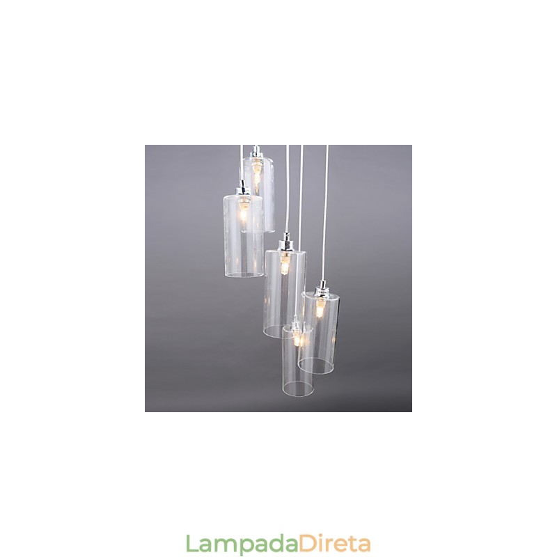 Luminária de vidro transparente Simples Moderna Criativa