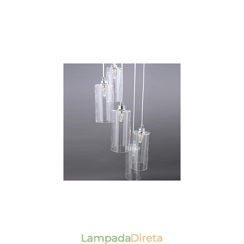 Luminária de vidro transparente Simples Moderna Criativa