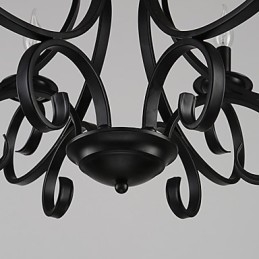 Lustre retrô de 3 luzes Country Metal