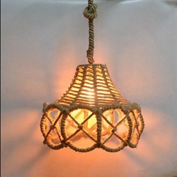 Lustre de ferro vintage americano estilo country cânhamo industrial
