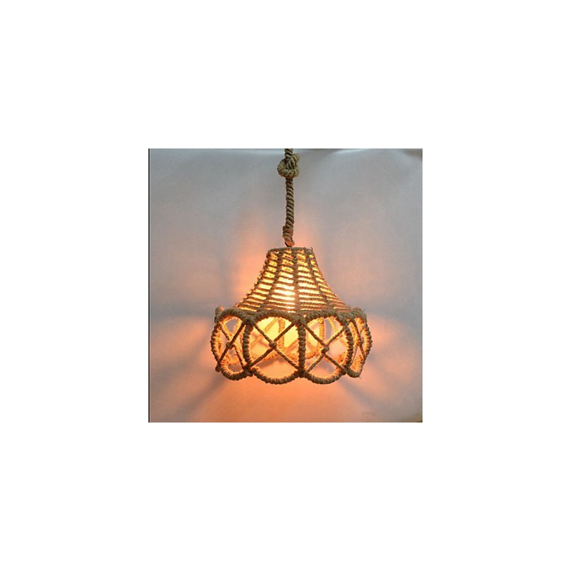 Lustre de ferro vintage americano estilo country cânhamo industrial