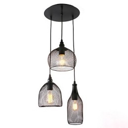 Luminárias pendentes estilo mini rústico chalé retrô country garagem metal