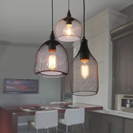 Luminárias pendentes estilo mini rústico chalé retrô country garagem metal