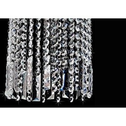 Luminária pendente de metal cristal contemporânea moderna
