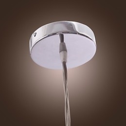 Luminária pendente contemporânea de alumínio com 7 luzes