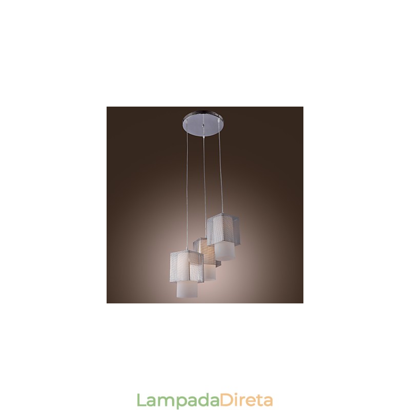 Luminária pendente galvanizada estilo mini contemporâneo moderno